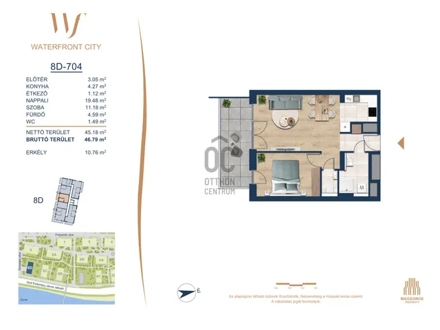 Eladó lakás Budapest III. kerület 45 nm