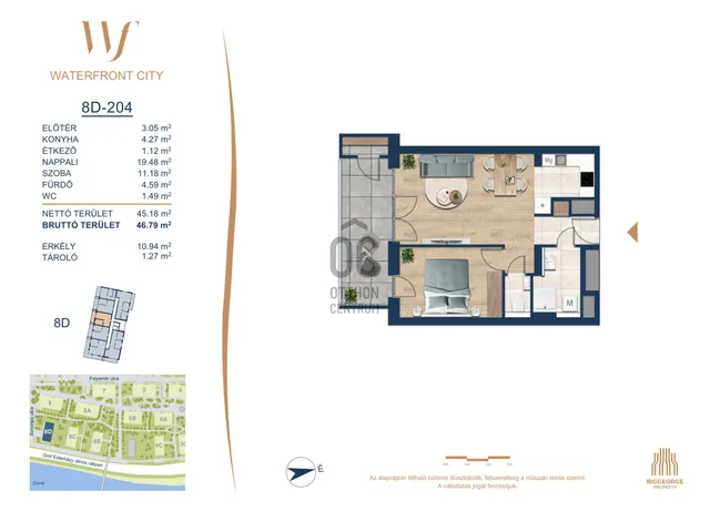 Eladó lakás Budapest III. kerület 45 nm