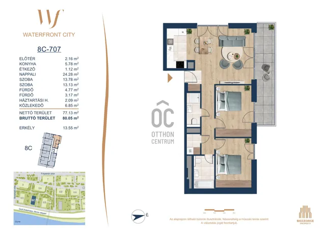 Eladó lakás Budapest III. kerület 77 nm