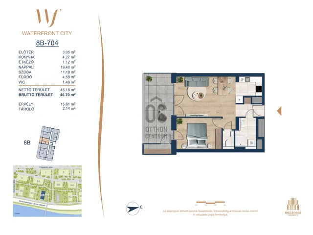 Eladó lakás Budapest III. kerület 45 nm