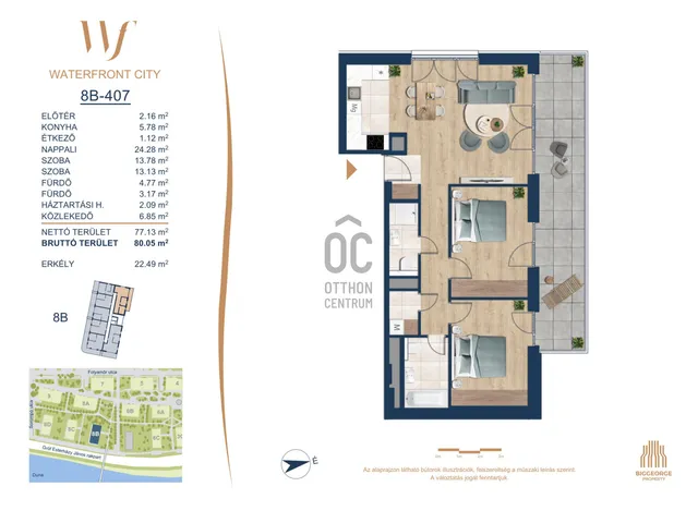 Eladó lakás Budapest III. kerület 77 nm