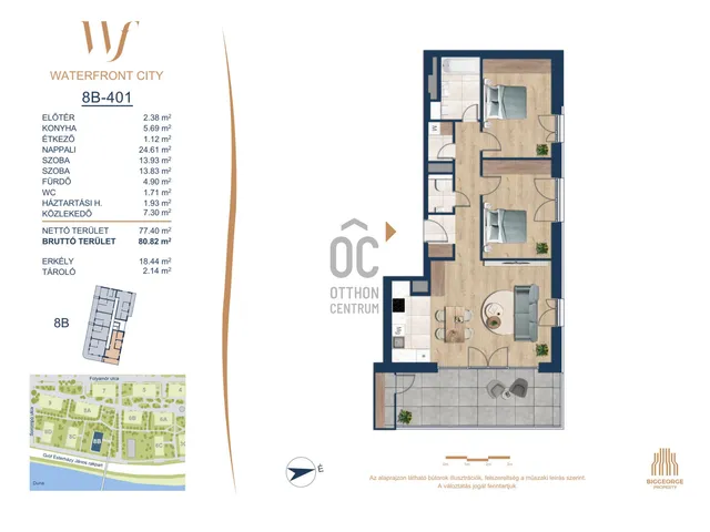 Eladó lakás Budapest III. kerület 77 nm