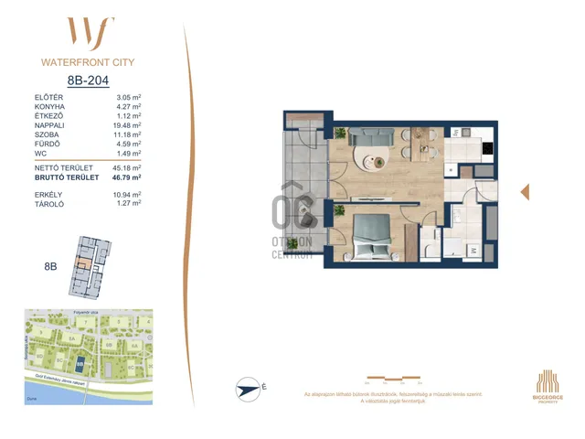 Eladó lakás Budapest III. kerület 45 nm