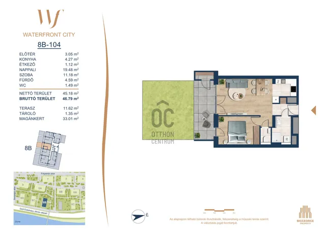 Eladó lakás Budapest III. kerület 45 nm