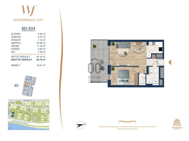 Eladó lakás Budapest III. kerület 45 nm