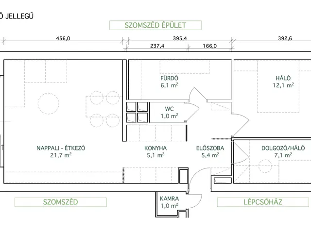 Eladó lakás Budapest II. kerület, Zöldmál 63 nm
