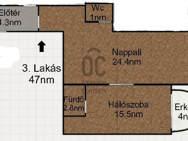 Eladó lakás Budapest XIII. kerület, Újlipótváros 47 nm