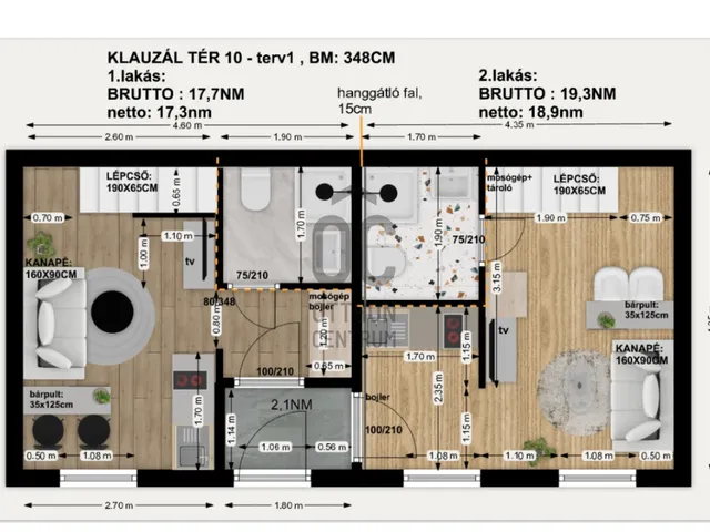 Eladó lakás Budapest VII. kerület, Belső-Erzsébetváros 18 nm
