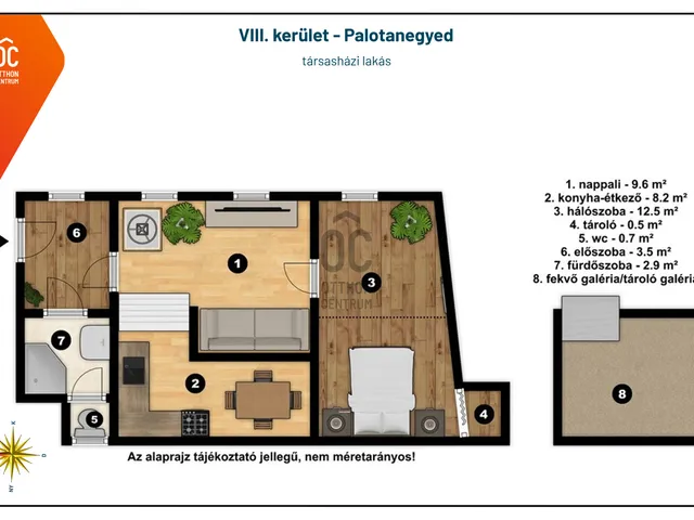 Eladó lakás Budapest VIII. kerület, Palotanegyed 37 nm