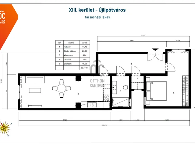 Eladó lakás Budapest XIII. kerület, Újlipótváros 61 nm