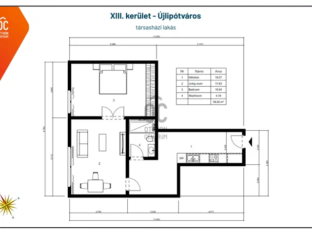 Eladó lakás Budapest XIII. kerület, Újlipótváros 118 nm