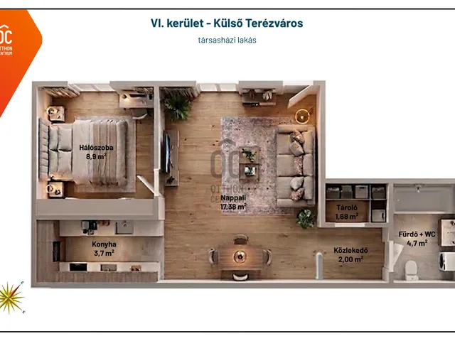 Eladó lakás Budapest VI. kerület 41 nm