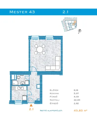 Eladó lakás Budapest IX. kerület, Rehabilitációs terület IX. ker. 43 nm