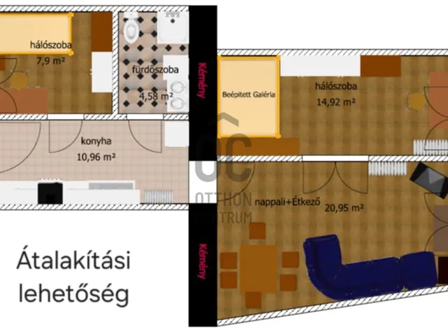 Eladó lakás Budapest VIII. kerület, Corvin negyed 56 nm