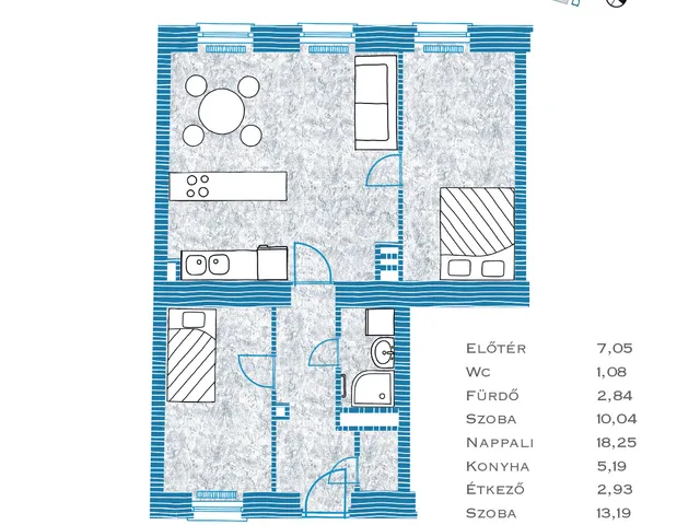 Eladó lakás Budapest IX. kerület, Rehabilitációs terület IX. ker. 60 nm