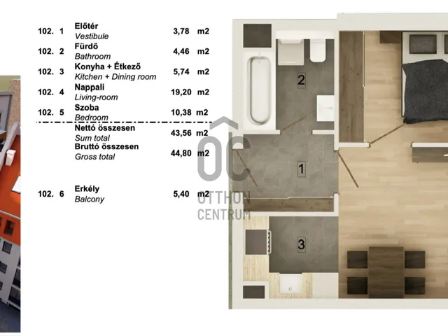 Eladó lakás Budapest VIII. kerület, Corvin negyed 43 nm