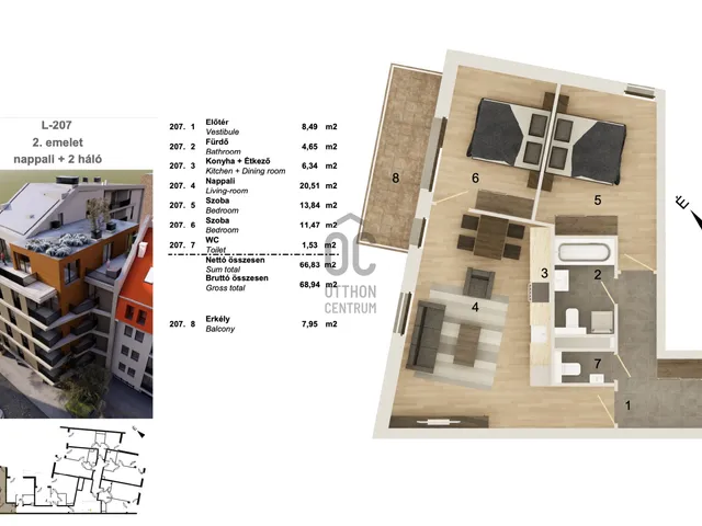 Eladó lakás Budapest VIII. kerület, Corvin negyed 68 nm