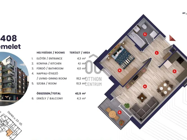 Eladó lakás Budapest VIII. kerület 42 nm