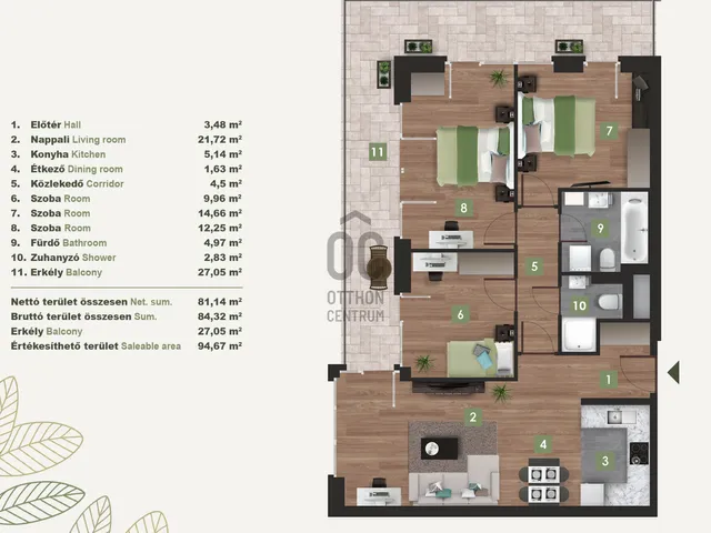 Eladó lakás Budapest XI. kerület, Kelenföld 81 nm