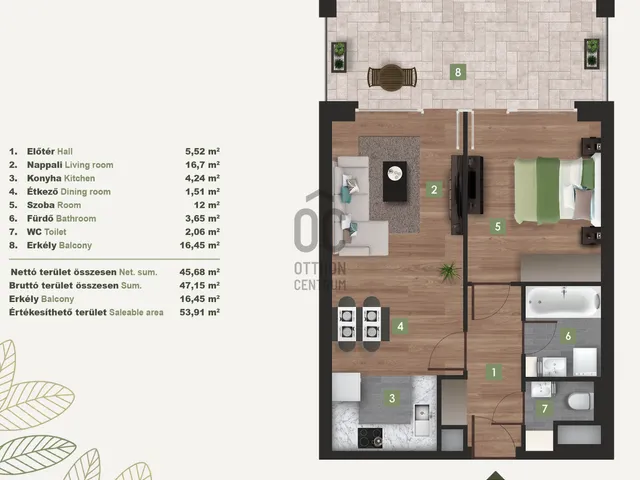 Eladó lakás Budapest XI. kerület, Kelenföld 45 nm