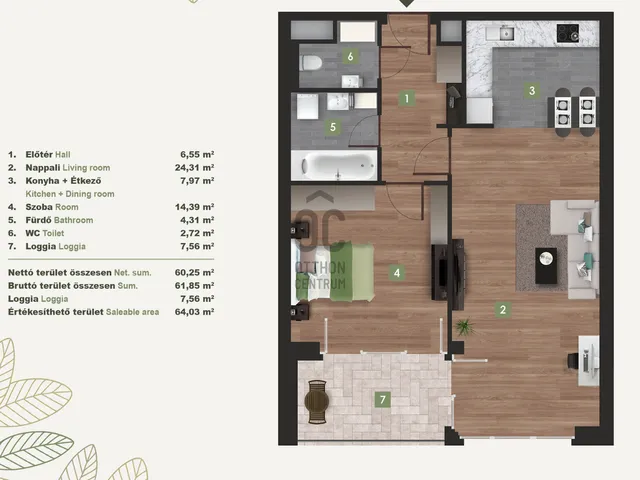 Eladó lakás Budapest XI. kerület, Kelenföld 60 nm