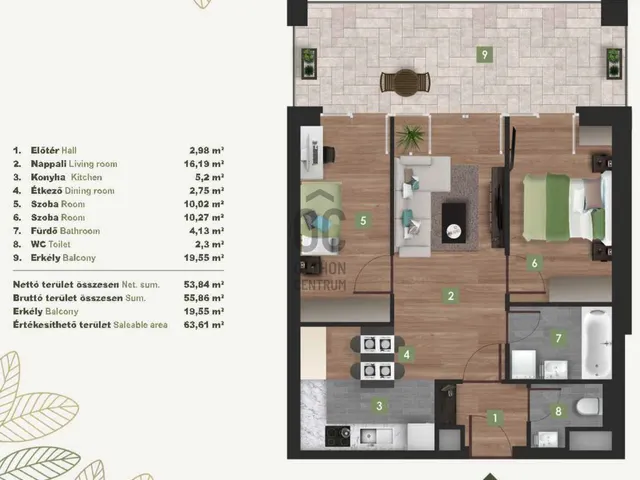 Eladó lakás Budapest XI. kerület, Kelenföld 54 nm