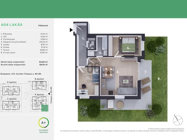 Eladó lakás Budapest XIV. kerület, Alsórákos 53 nm