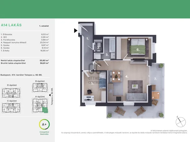 Eladó lakás Budapest XIV. kerület, Alsórákos 53 nm