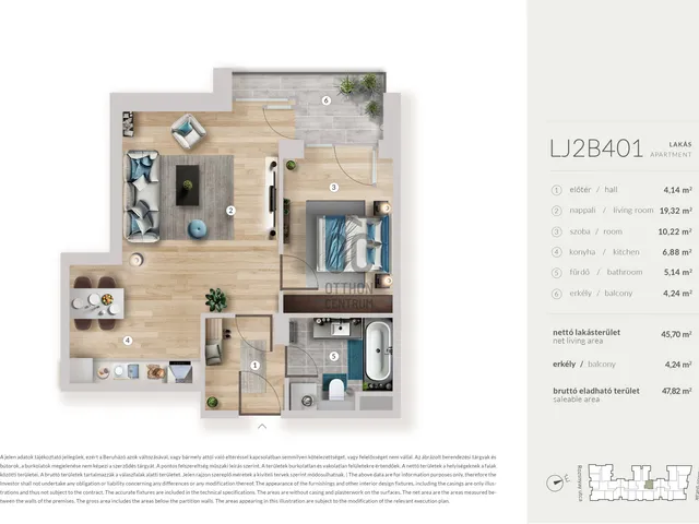 Eladó lakás Budapest XIII. kerület 45 nm