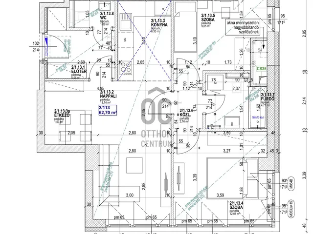 Eladó lakás Budapest XIII. kerület, Angyalföld 62 nm