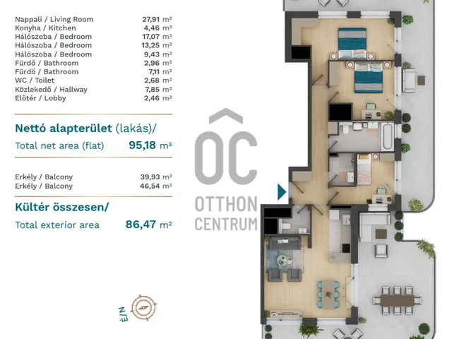 Eladó lakás Budapest XIII. kerület 95 nm