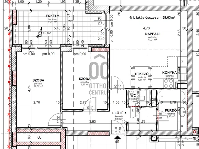Eladó lakás Budapest XIII. kerület, Angyalföld 59 nm