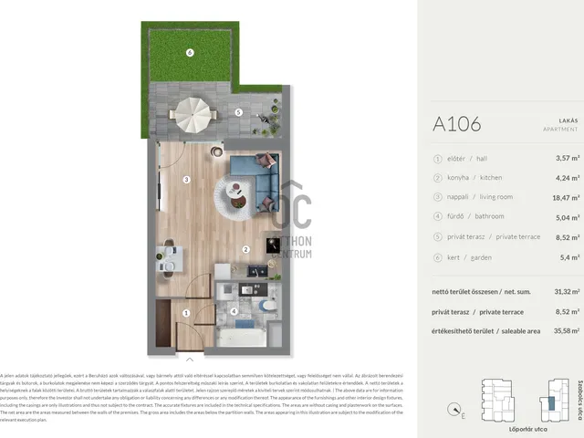 Eladó lakás Budapest XIII. kerület, Lőportárdűlő 31 nm