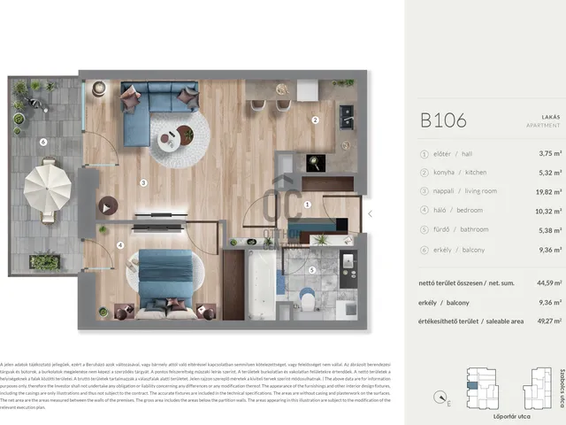 Eladó lakás Budapest XIII. kerület, Lőportárdűlő 44 nm