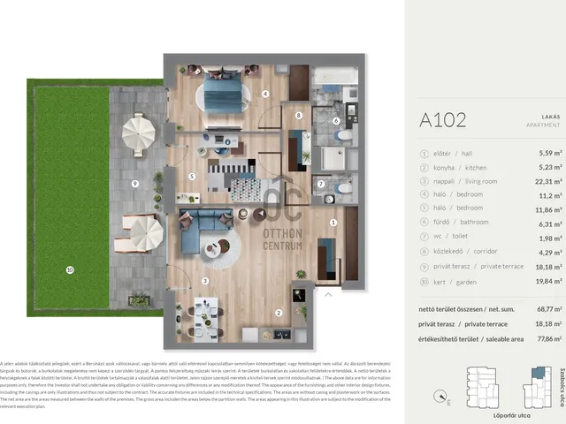 Eladó lakás Budapest XIII. kerület, Lőportárdűlő 68 nm