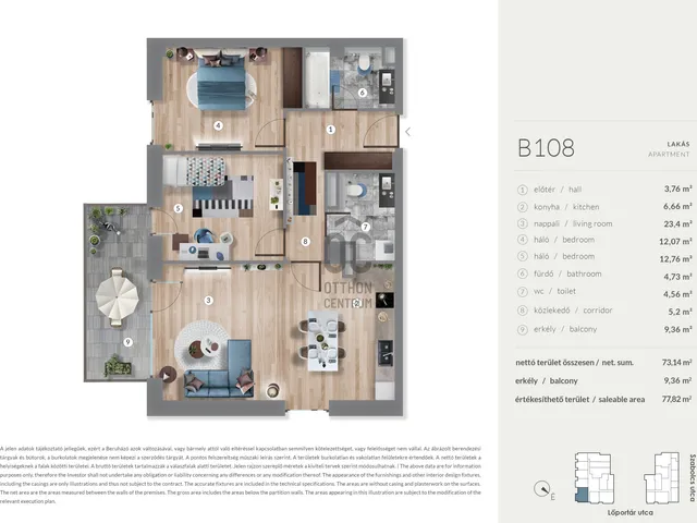 Eladó lakás Budapest XIII. kerület, Lőportárdűlő 73 nm