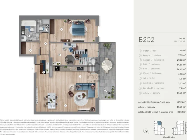 Eladó lakás Budapest XIII. kerület, Lőportárdűlő 82 nm