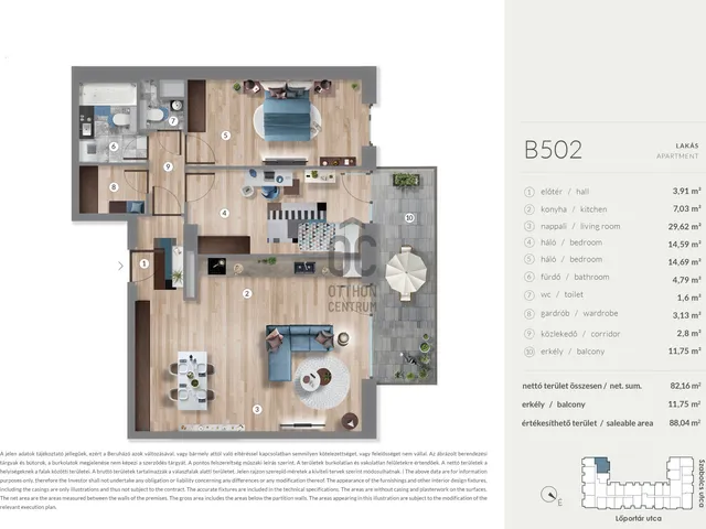 Eladó lakás Budapest XIII. kerület, Lőportárdűlő 82 nm