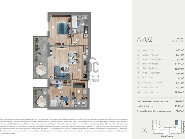 Eladó lakás Budapest XIII. kerület, Lőportárdűlő 64 nm