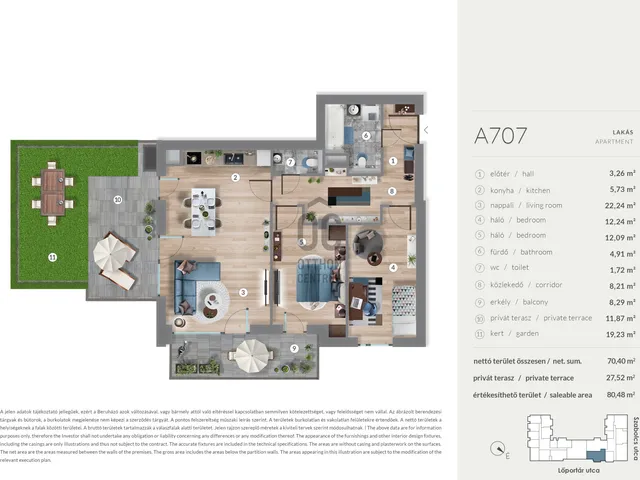 Eladó lakás Budapest XIII. kerület, Lőportárdűlő 70 nm