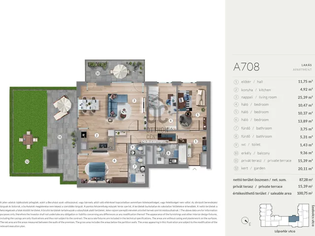 Eladó lakás Budapest XIII. kerület, Lőportárdűlő 87 nm