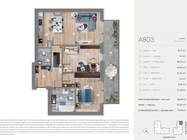 Eladó lakás Budapest XIII. kerület, Lőportárdűlő 66 nm