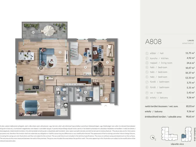 Eladó lakás Budapest XIII. kerület, Lőportárdűlő 85 nm