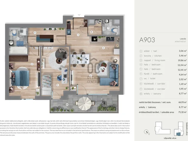 Eladó lakás Budapest XIII. kerület, Lőportárdűlő 66 nm