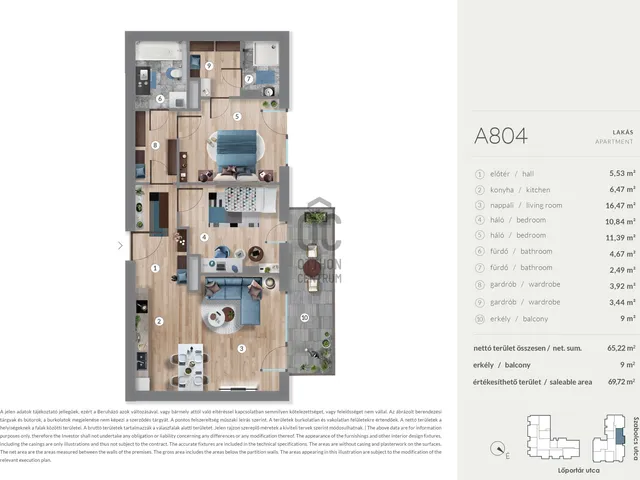 Eladó lakás Budapest XIII. kerület, Lőportárdűlő 65 nm
