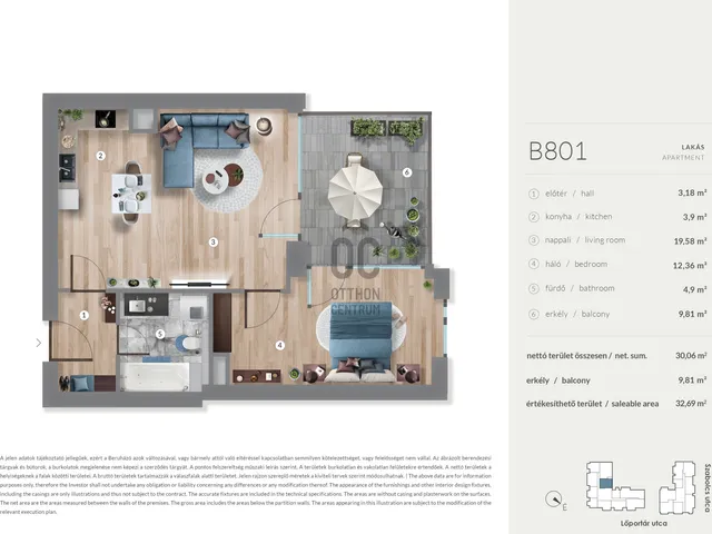 Eladó lakás Budapest XIII. kerület, Lőportárdűlő 43 nm