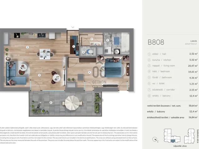 Eladó lakás Budapest XIII. kerület, Lőportárdűlő 50 nm