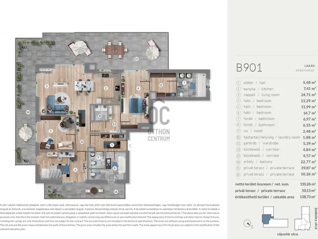 Eladó lakás Budapest XIII. kerület, Lőportárdűlő 110 nm