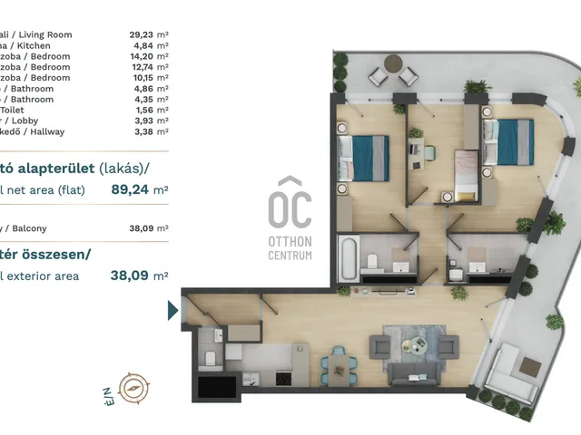 Eladó lakás Budapest XIII. kerület 89 nm