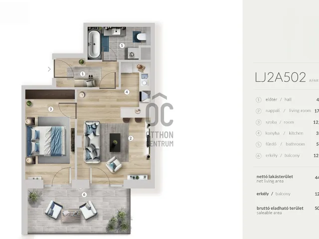 Eladó lakás Budapest XIII. kerület 46 nm